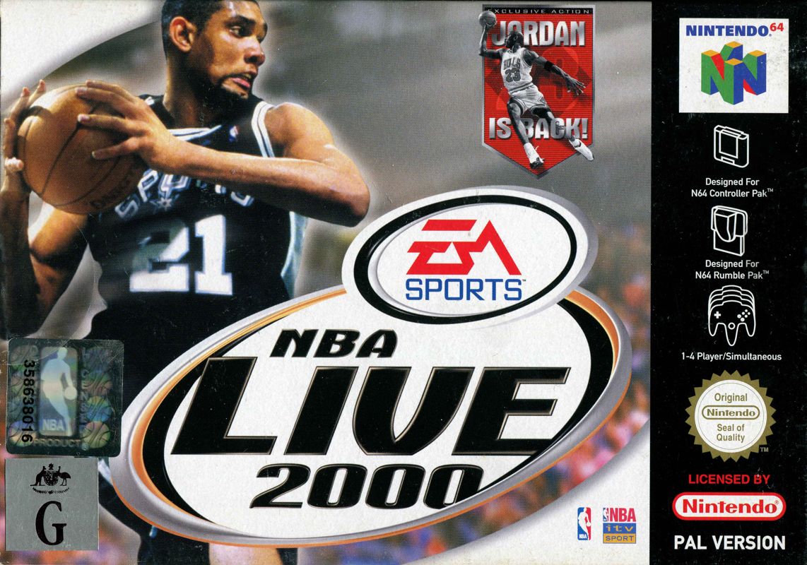 NBA Live 2000 box art for Nintendo 64